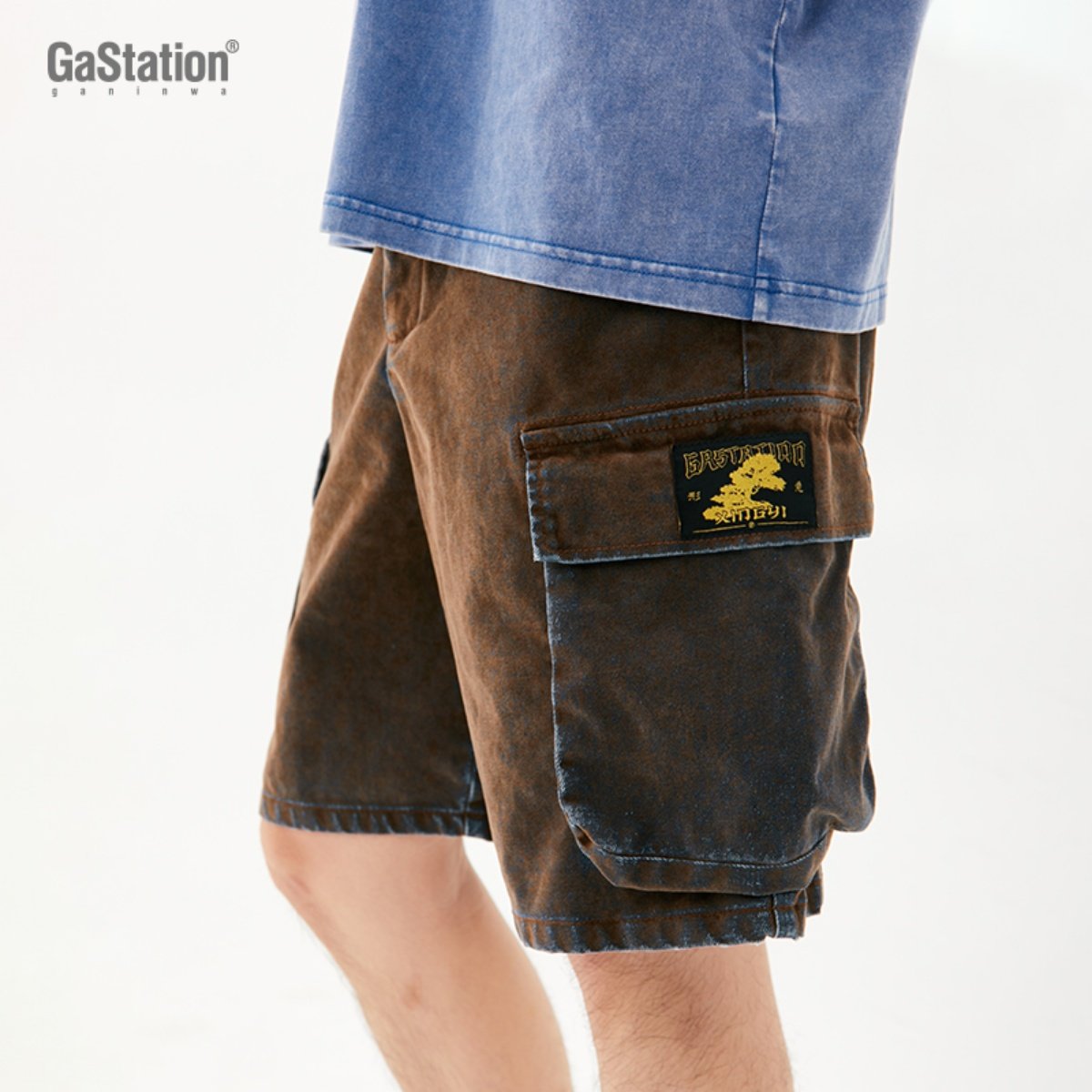 Gastation植绒牛仔中裤 酵洗洗褪工艺复古质感纹理中裤420g,淘宝优惠券,粉丝福利购,淘宝优惠卷