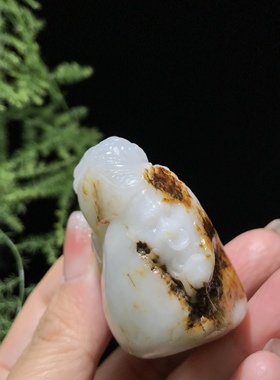 儒贤玉道新疆和田玉籽料独颗籽特色冷门题材孙大圣大战牛魔王