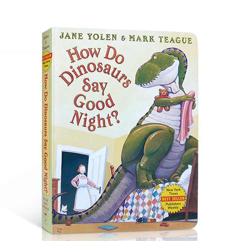 英文原版家有恐龙系列How Do Dinosaurs Say Goodnight? 恐龙是怎么说晚安的Owl Moon 月下看猫头鹰行为习惯养成3-6岁吴敏兰廖彩杏 - 图3