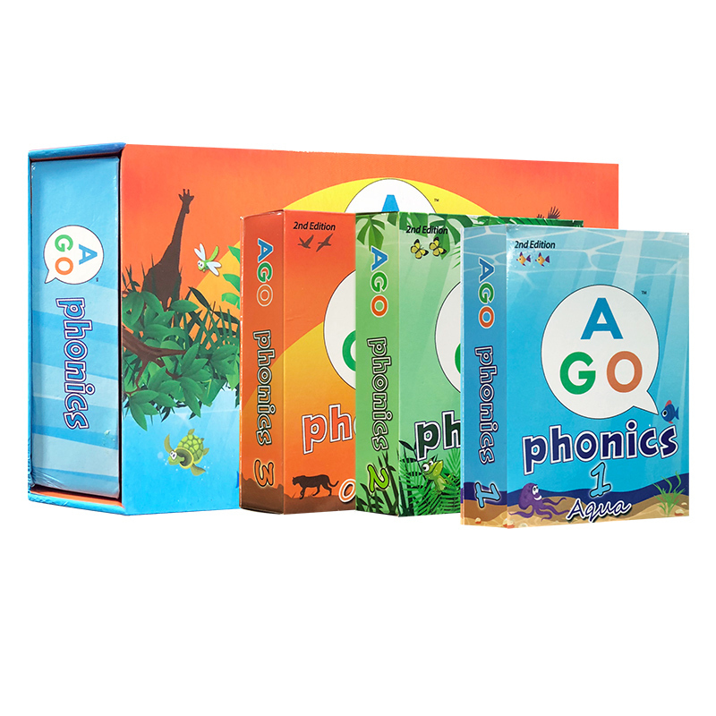 英文原版 AGO Phonics Box Set 英语自然拼读 单词闪卡 flashcards 扑克纸牌 语音启蒙家庭亲子互动 Oxford phonics world - 图3