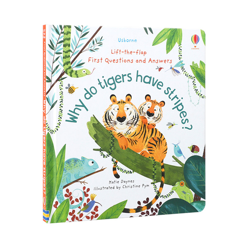 英文原版Why Do Tigers Have Stripes?为什么老虎身上有条纹 Usborne出版你问我答翻翻书3-5岁低幼儿童英语启蒙认知科普绘本图画书