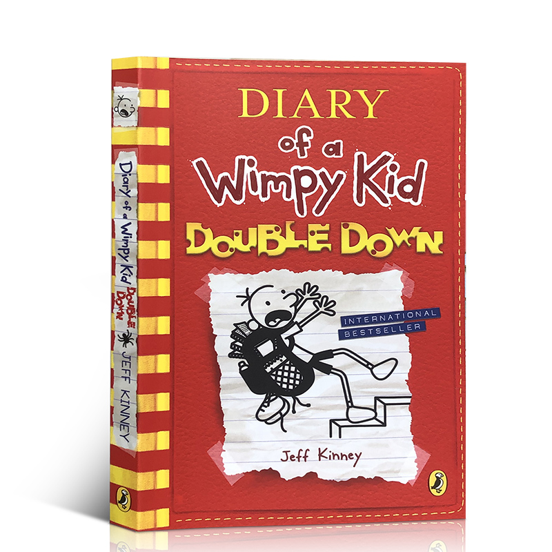 送音频进口英文原版小屁孩哭包日记系列Diary of a Wimpy Kid#11: Double Down校园励志小说英语故事章节桥梁书小学生漫画课外读物-图3
