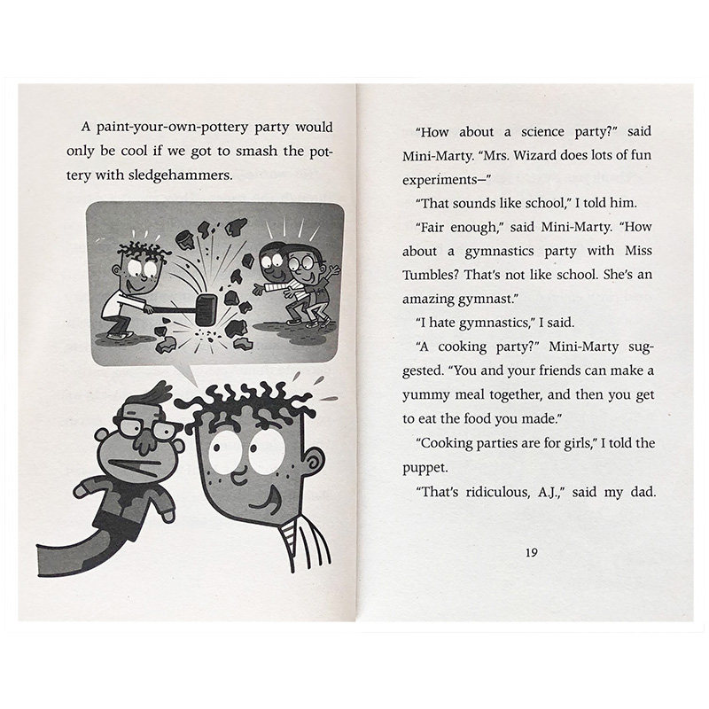英文原版我的疯狂学校系列My Weirder-est School #5:Mr. Marty Loves a Party!马蒂先生喜欢派对!儿童阅读图画故事章节书校园故事