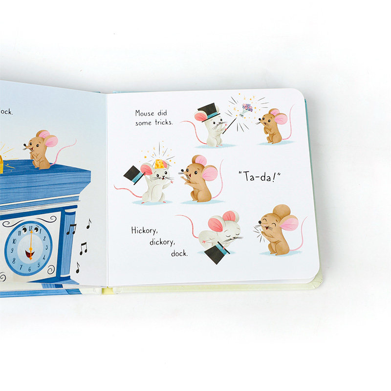英文原版 Hickory, Dickory, Dock 小老鼠上灯台 2-6岁低幼启蒙认知亲子共读睡前韵律童谣故事纸板绘本Little Board Books系列,淘宝优惠券,粉丝福利购,淘宝优惠卷
