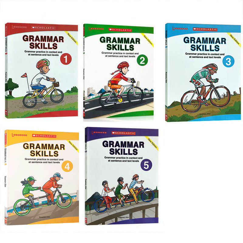 学乐英语语法技巧练习册英文原版绘本scholastic Grammar Skills系列5册中小学生课外作业家庭英语教材循序渐进文法练习附答案