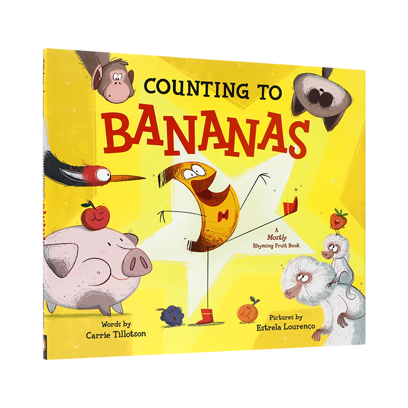 英文原版 Counting to Bananas 数香蕉 香蕉和讲述者的故事儿童趣味绘本 4-8岁儿童宝宝启蒙益智数字主题精装绘本 - 图3