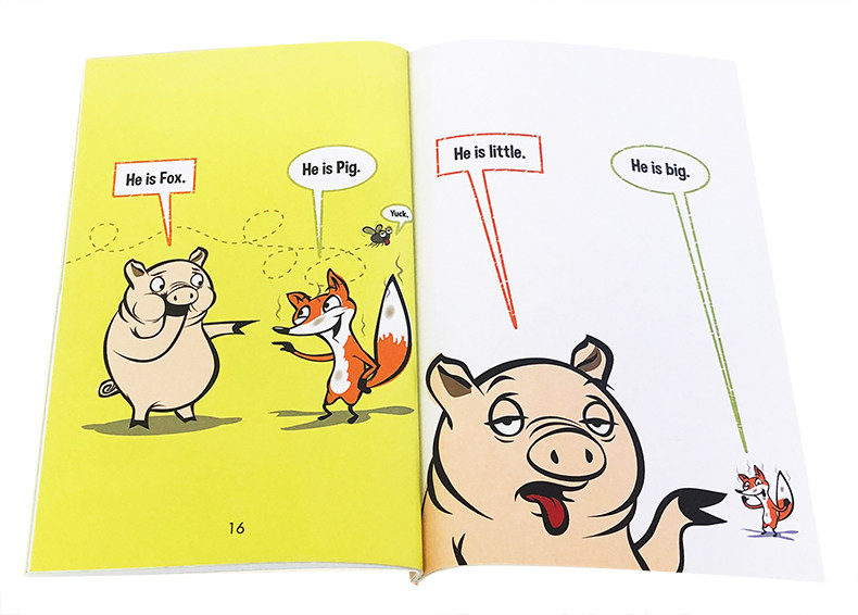 原版绘本A Pig, a Fox, and Stinky Socks兰登桥梁小读本猪和狐狸的故事#2 儿童英语趣味阅读逗趣滑稽漫画 亲子互动共读图画书