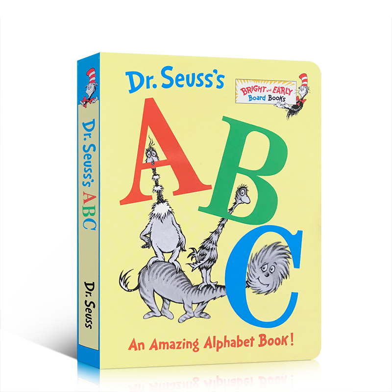 【送音频】英文原版绘本Dr.Seuss's ABC低幼适龄版纸板书苏斯博士代表作廖彩杏书单第10周第74本Bright and Early儿童学习字母 - 图3