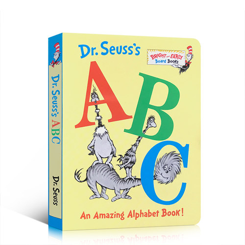 【送音频】英文原版绘本Dr.Seuss's ABC(适龄版)纸板书苏斯博士代表作廖彩杏书单第10周第74本Bright and Early学习字母 - 图3