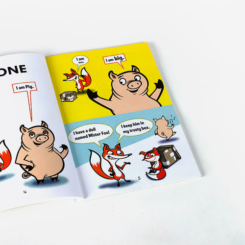 英文原版A Pig, a Fox,and a Fox一只猪，一只狐狸和一只狐狸儿童英语趣味阅读滑稽搞笑故事全彩漫画章节桥梁书Penguin出版 - 图1