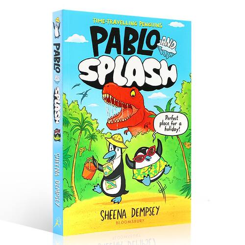 英文原版 Pablo and Splash 肥瘦二人组 穿越时空的企鹅 全彩漫画 搞笑冒险 时间旅行平装 漫画 幽默搞笑 8-12岁 - 图3