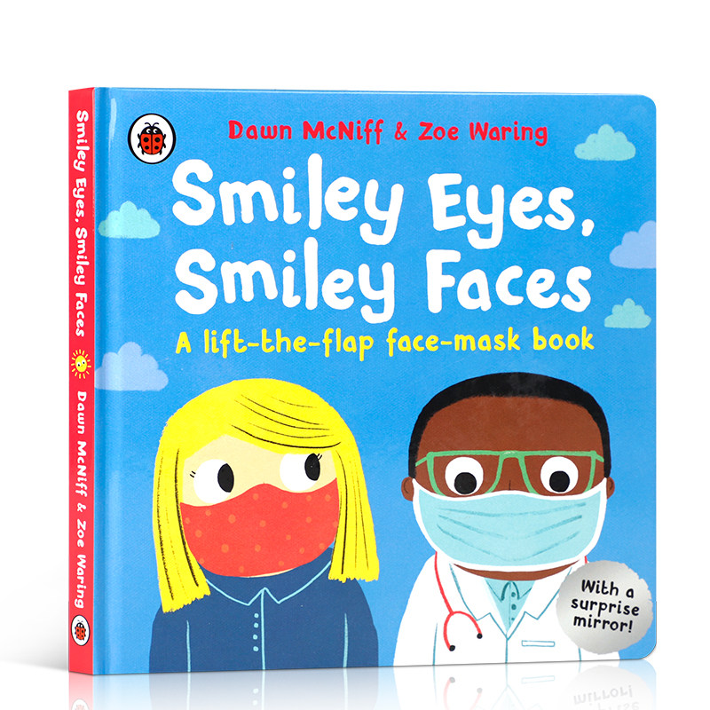 带口罩的日子 Smiley Eyes, Smiley Faces 微笑的眼睛,微笑的脸 英语启蒙认知绘本亲子共读宝宝撕不烂纸板翻翻书 英文原版绘本