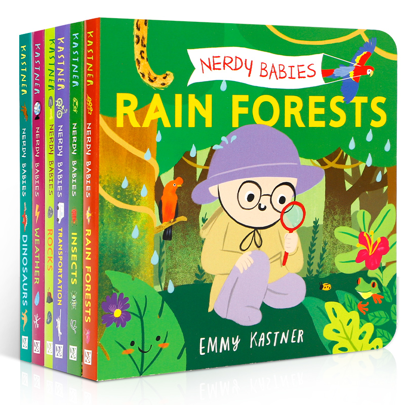 英文原版 Nerdy Babies 书呆子宝宝 系列6本 以问答形式的启蒙认知绘本 2-6岁儿童宝宝科普入门纸板书绘本Roaring Brook Press - 图3