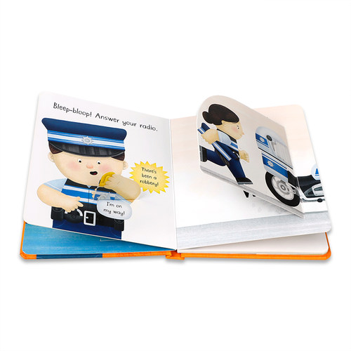 英文原版 Busy Day: Police Officer 纸板 忙碌的一天：警擦 2-6岁宝宝儿童早教启蒙翻翻互动纸板书基础概念认知Ladybird - 图1