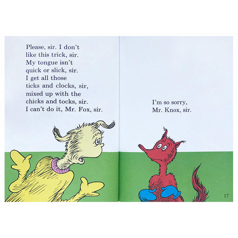 【送音频】英文原版Dr. Seuss Fox in Socks 穿袜子的狐狸苏斯博士系列3-6岁儿童图画故事书亲子趣味英语阅读绘本 廖彩杏推荐书单