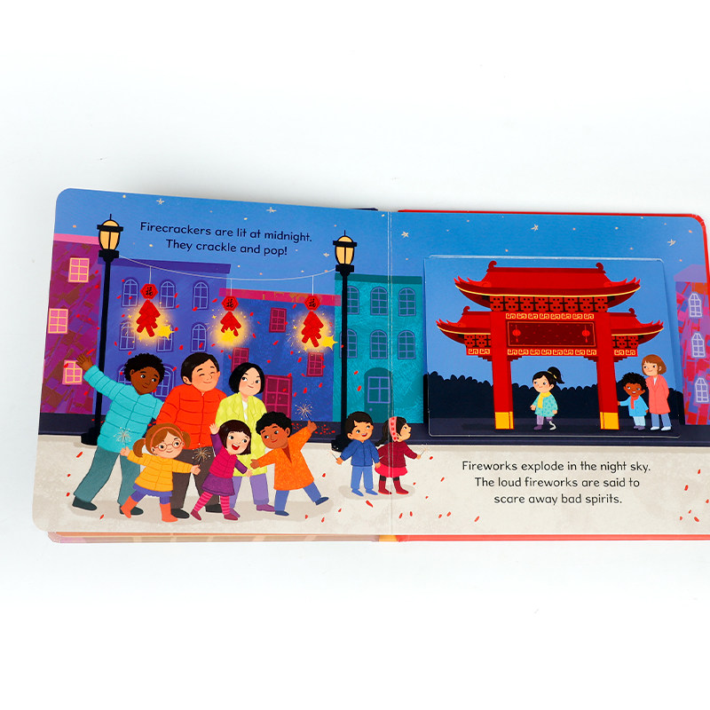英文原版绘本First Festivals: Lunar New Year 春节纸板 第一个节日：中国农历新年学习传统文化翻翻书纸板书撕不烂