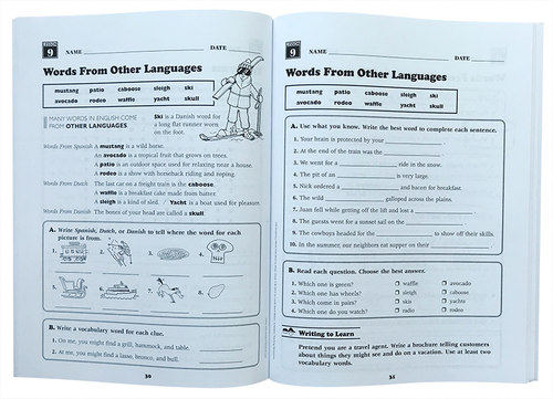 英文原版学乐出版练习册一至六年级240 Vocabulary Words Kids Need to Know:Grade 6册孩子需要知道的240个单词小学生家庭作业词 - 图1