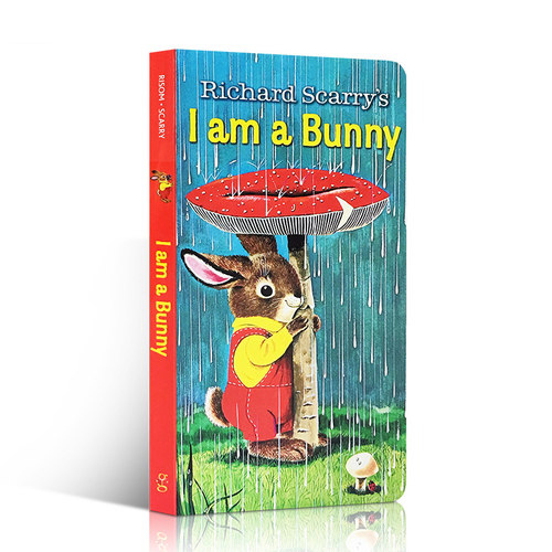 I am a bunny我是一只小兔子英文原版绘本richard scarry经典故事纸板书绚丽色彩0-3岁幼儿童英语廖彩杏推荐iamabunny系列 - 图3
