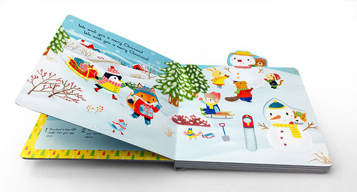 英文原版绘本sing along with me We Wish You a Merry Christmas欧美经典童谣纸板书0-5岁撕不烂的书圣诞节快乐 - 图1