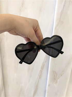 ulzzang日系软妹爱心少女韩版太阳镜原宿复古街拍ins桃心墨镜女潮