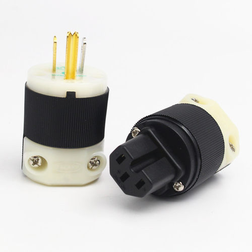 全新荷宝 HUBBELL 8215C(胡贝尔)美标音响用电源插头/插尾 一套 - 图0