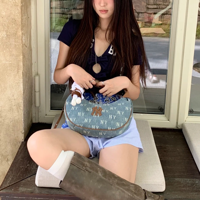 MLB ຂອງ Yankees NY ຖົງ denim ຂອງຜູ້ຊາຍແລະແມ່ຍິງຄູ່ໃຫມ່