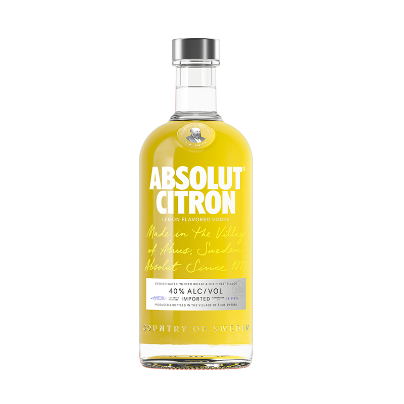 Absolut vodka绝对伏特加柠檬味700ml鸡尾酒瑞典烈酒 - 图0