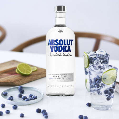 【官旗正品】ABSOLUT绝对伏特加经典原味1000ml瑞典进口洋酒烈酒 - 图1