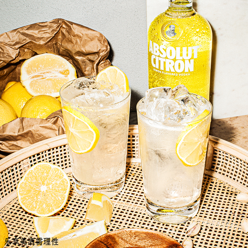 Absolut vodka绝对伏特加柠檬味700ml鸡尾酒瑞典烈酒 - 图1