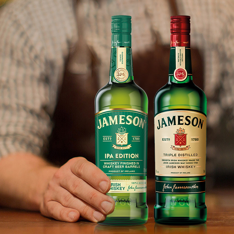 Jameson尊美醇爱尔兰威士忌+IPA700ml*2进口洋酒烈酒基酒调酒礼盒 - 图2