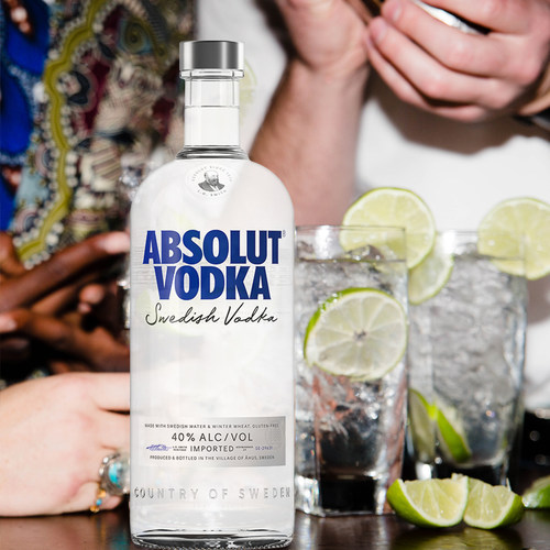 【官旗正品】ABSOLUT绝对伏特加经典原味1000ml瑞典进口洋酒烈酒 - 图2