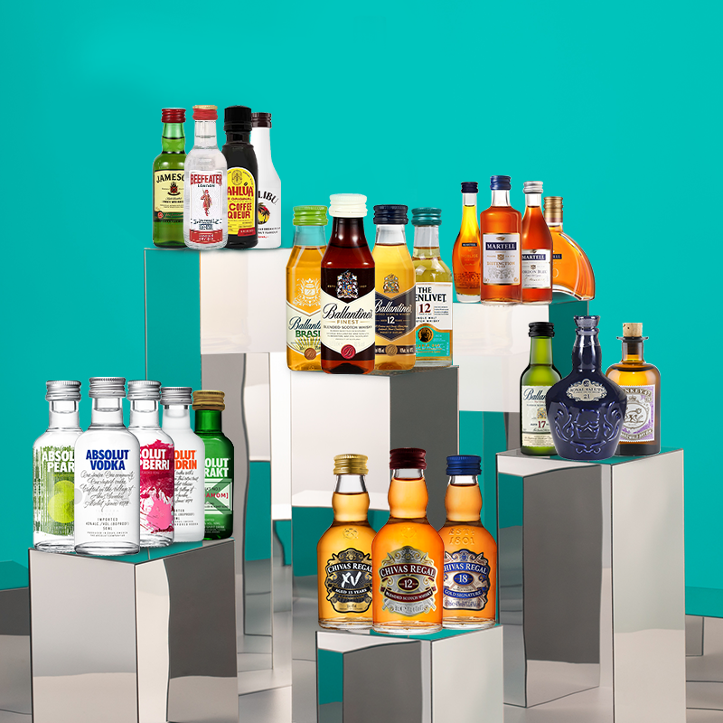 迷你小瓶洋酒版50ml*1金酒伴手礼盒 保乐力加威士忌/Whiskey