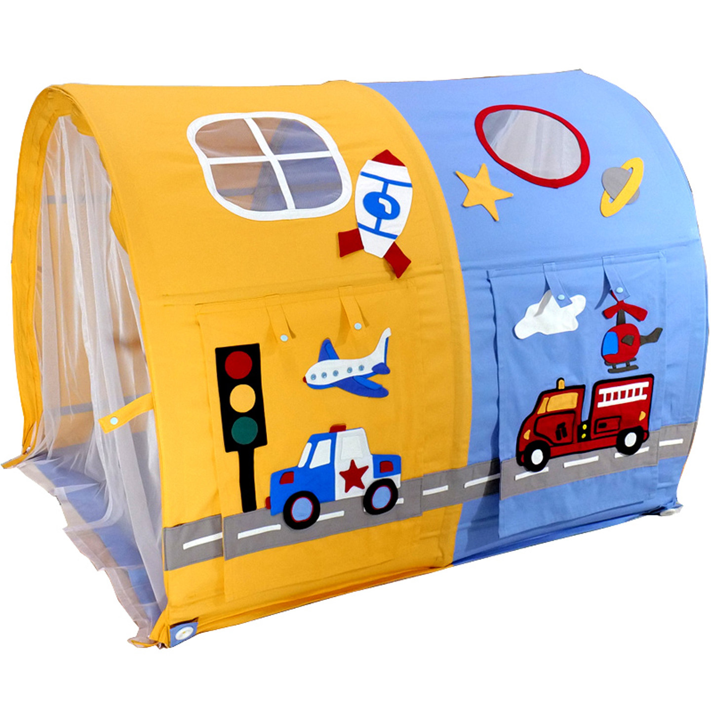 儿童床上帐篷上下床防摔防蚊布蓬隧道不掉床纯棉护栏防护透气遮光,淘宝优惠券,粉丝福利购,淘宝优惠卷