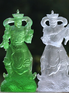 古法真琉璃四大天王四色佛像