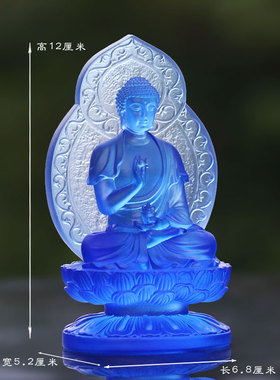 琉璃药师佛家居佛堂供奉佛像