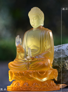 九华山药师佛摆放摆件古法琉璃