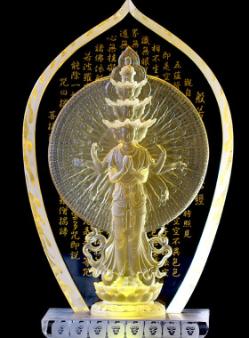 千手观音佛堂摆件室内琉璃