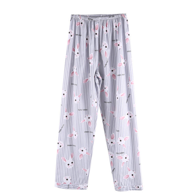 Ladies home trousers pure cotton plaid woven