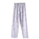 Ladies home trousers pure cotton plaid woven