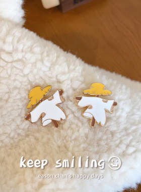 Keepsmiling卡通稻草人徽章