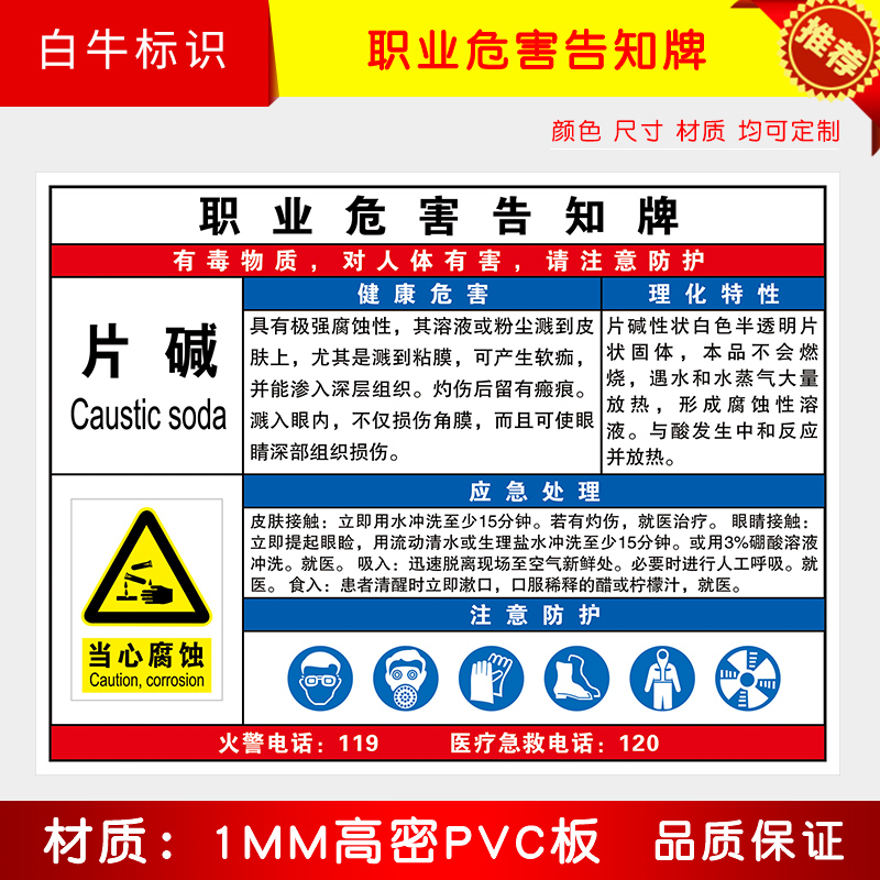 粉尘职业病危害告知牌卡卫生安全周知危险废物化学品工厂车间噪声噪音有害油漆硫酸盐酸标识提示警示标志定制 - 图1