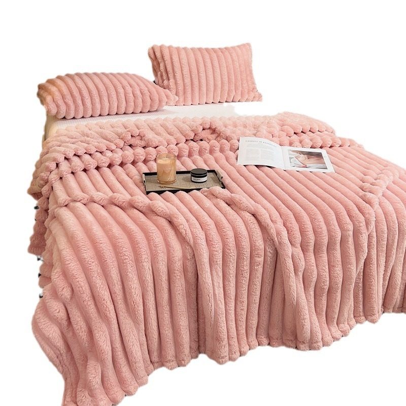 兔毛绒毛毯办公室午睡盖毯加厚珊瑚绒牛奶绒宿舍沙发小毯子床上用,淘宝优惠券,粉丝福利购,淘宝优惠卷