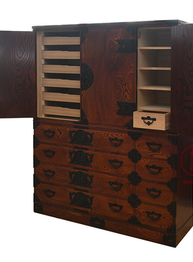 北上兼用柾纹天然木衣柜