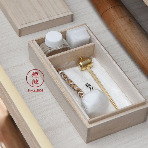 烟波 刀 保存手入用具 刀具专用 保养道具 桐箱入 五件套装 - 图3