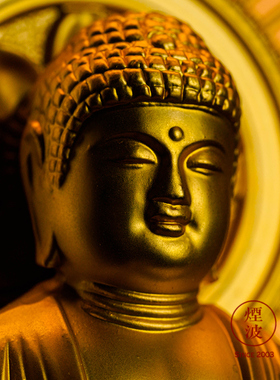 高冈铜器镀金御东佛像佛龛附