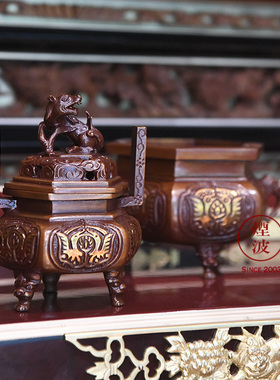 日本高冈铜器铜制六角供具