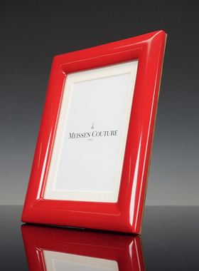 单色釉夕阳红台面相框镜框