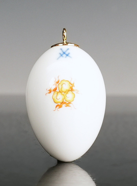 圣诞节彩蛋黄色明龙彩绘挂饰