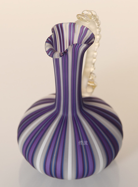 紫色金彩一轮插花器