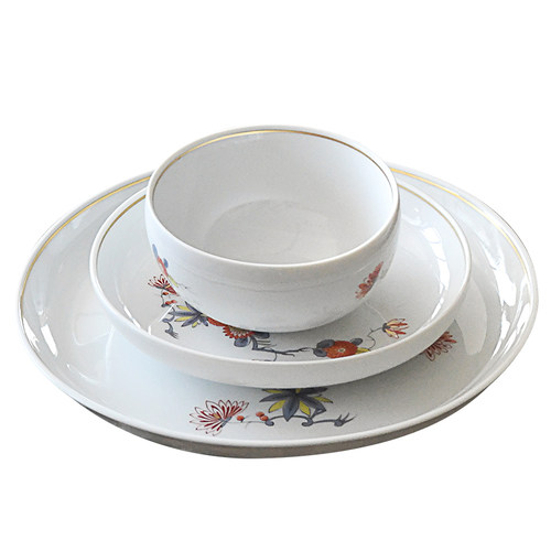 德国MEISSEN梅森瓷器 巴黎系列 柿佑卫门 富贵牡丹描金中式茶杯碟 - 图0